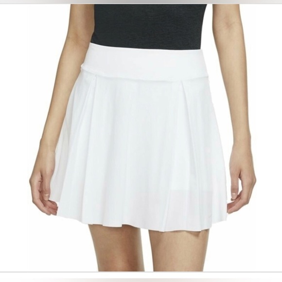 Nike‎ Long DriFit white 17” Golf mini skort size XS brand new - Picture 1 of 12